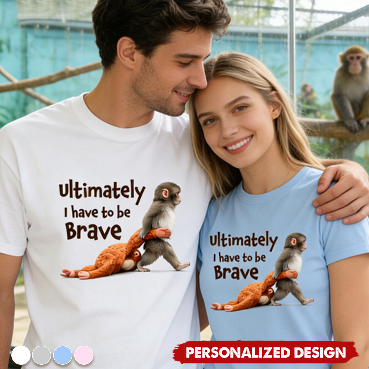 Monkey Punch Graphic - Personalized Viral Baby Monkey Shirt, Gifts For Animal Lover