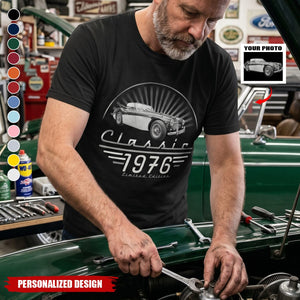 Custom Vintage Car, Motor Photo Shirt- Classic Limited Edition  - Personalized Shirt For Him, Husband, Dad, Grandpa