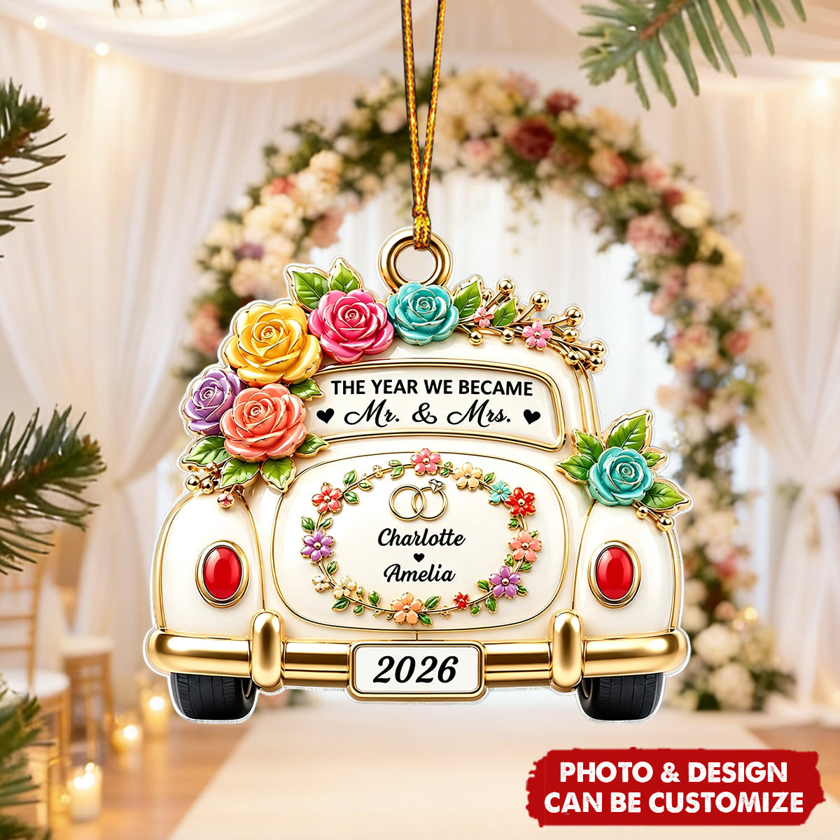 The Best Is Yet To Come - Personalized Acrylic Ornament - Custom Wedding Souvenir Gift for 2026 New Couples