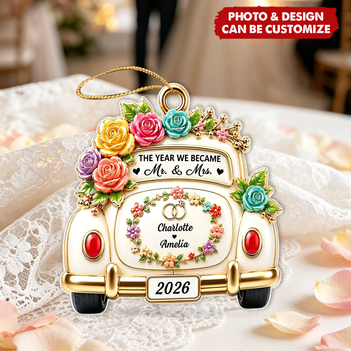 The Best Is Yet To Come - Personalized Acrylic Ornament - Custom Wedding Souvenir Gift for 2026 New Couples