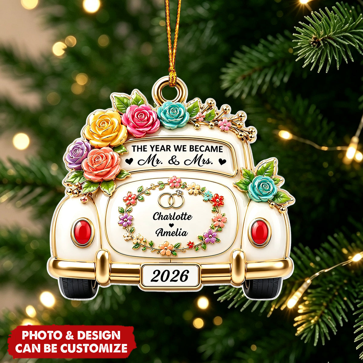 The Best Is Yet To Come - Personalized Acrylic Ornament - Custom Wedding Souvenir Gift for 2026 New Couples