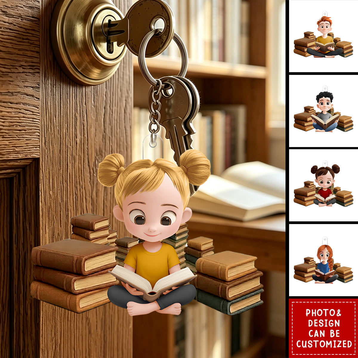 Books To Read For Kids & Book Lovers - Personalized Acrylic Keychain