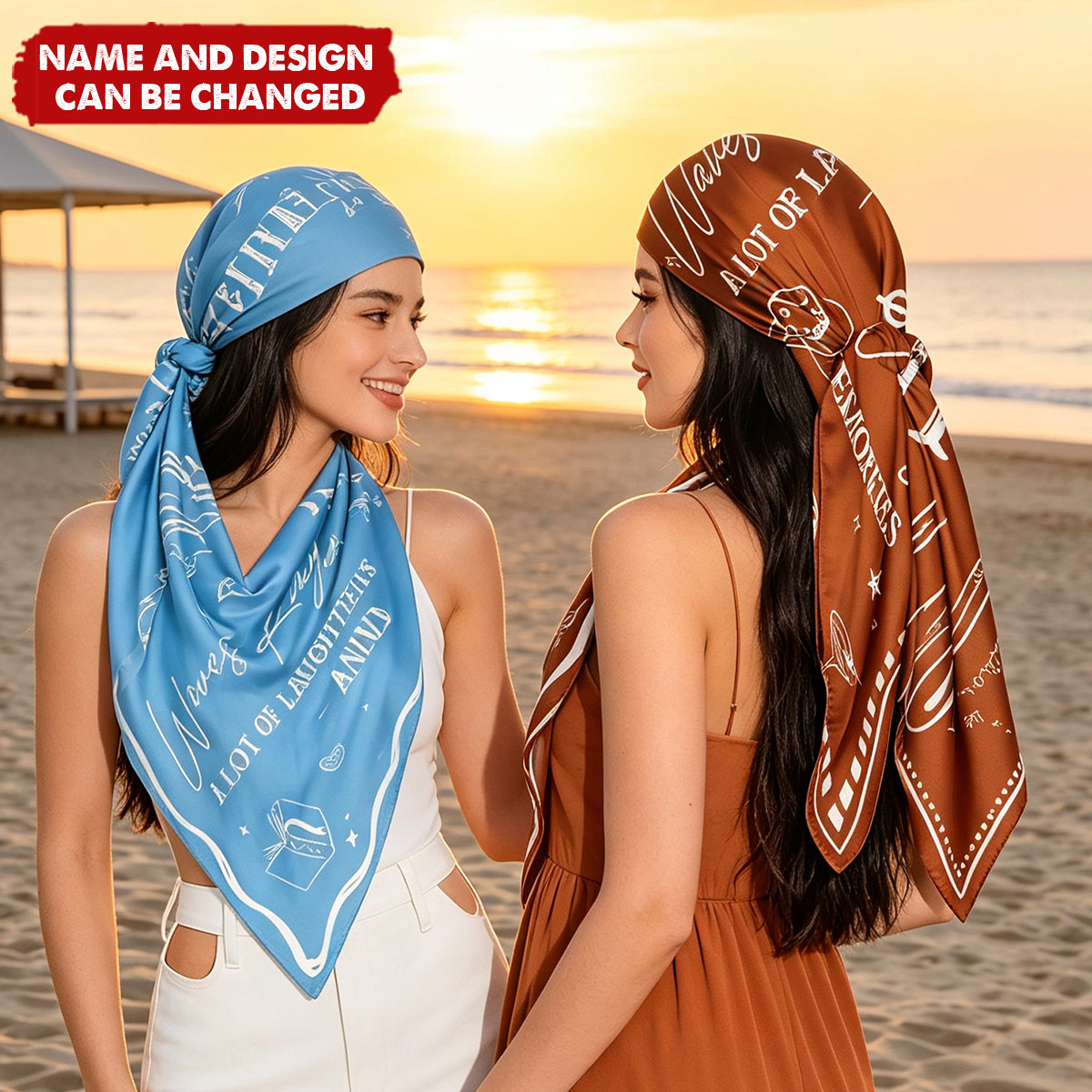 Girls Trip Besties Summer Bachelorette Bandana - Personalized Scarf