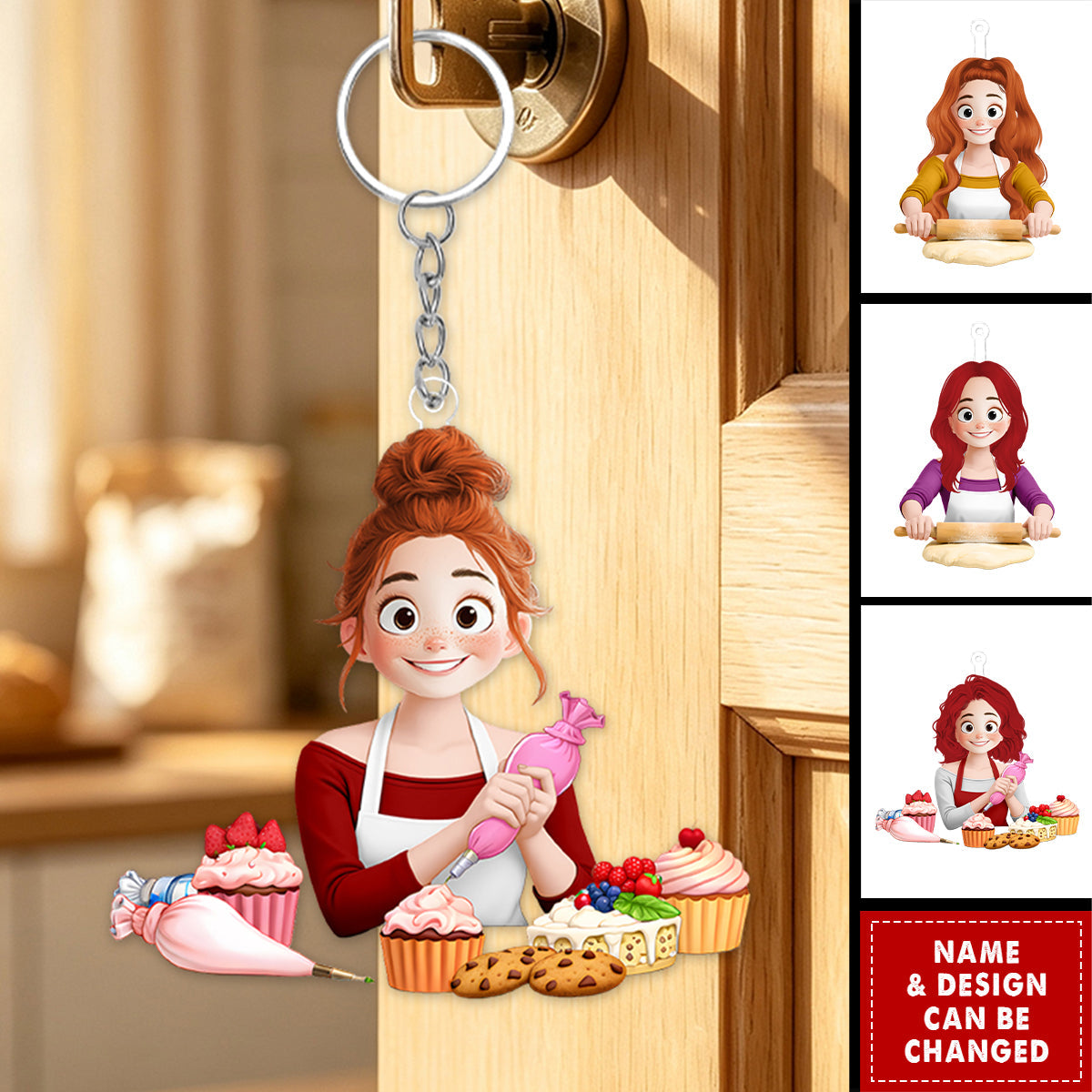 Mom & Grandma Baking Lovers - Personalized Acrylic Keychain