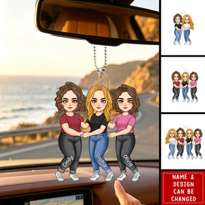 We'll Be New Besties - Personalized Acrylic Car Ornament