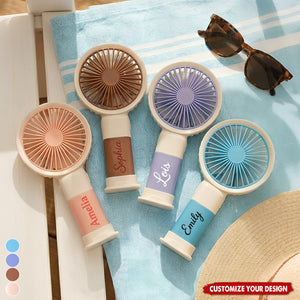 Gift For Summer With Name Design - Personalized Handheld Fan