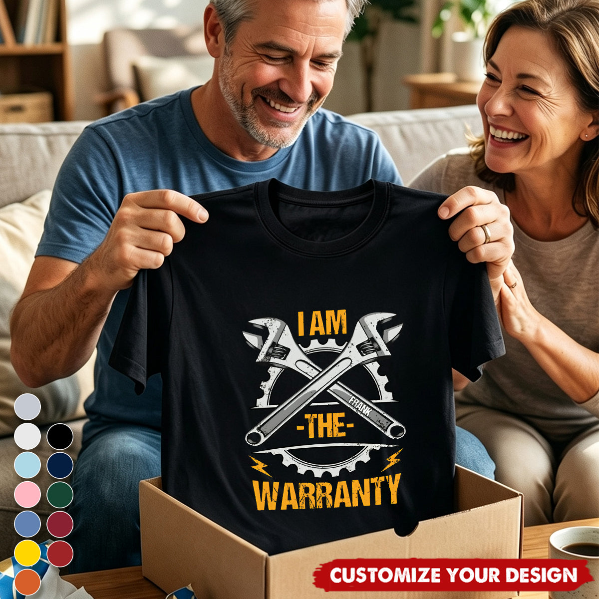 I Am The Warranty - Funny Gifts For Dad Grandpa Papa Garage Mechanic - Personalized Shirt