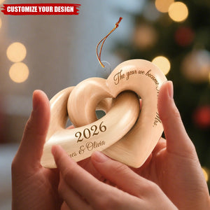 The Year We Became Mr. & Mrs. - Personalized Acrylic Ornament - Heartfelt Keepsake Gift for Her, for Him