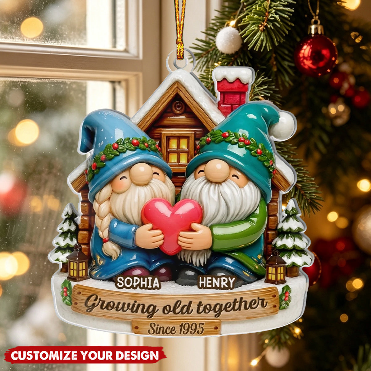 Custom Acrylic Ornament - Personalized Anniversary Christmas Wedding Gifts For Husband And Wife - Always Us, Always Love