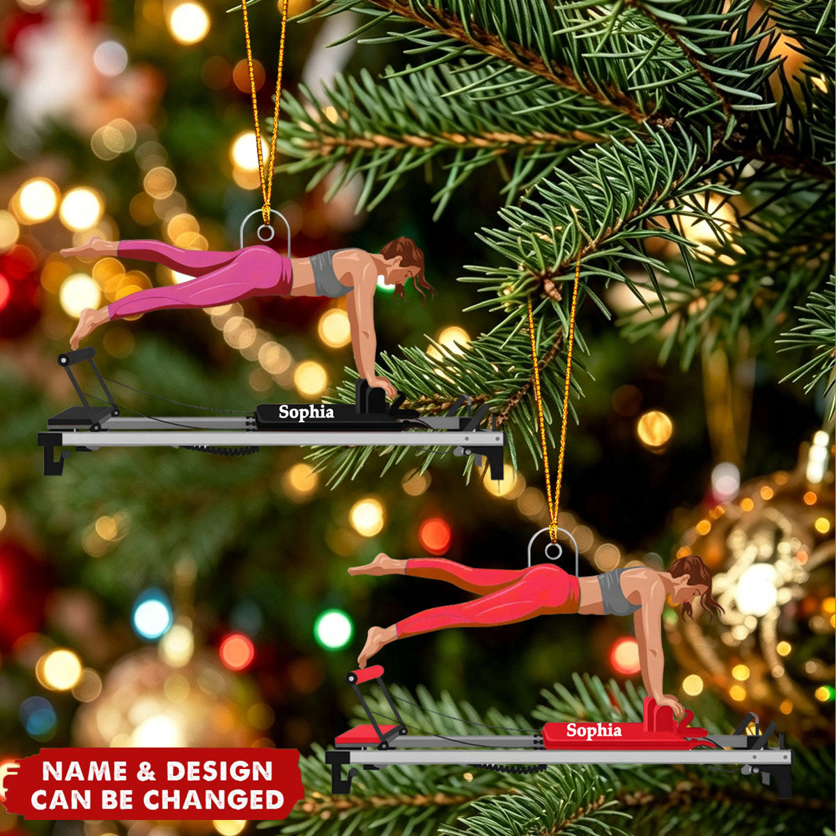 Personalized Pilates Ornament - Acrylic Pilates Reformer Ornament