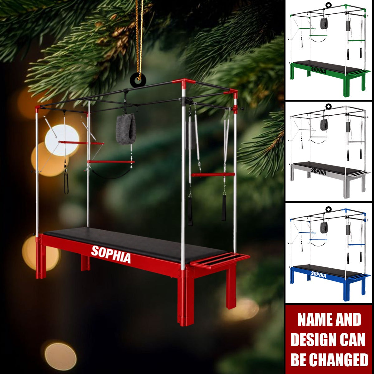 Custom Pilates Equipment Ornament - Pilates Cadillac Christmas 2026 Ornament