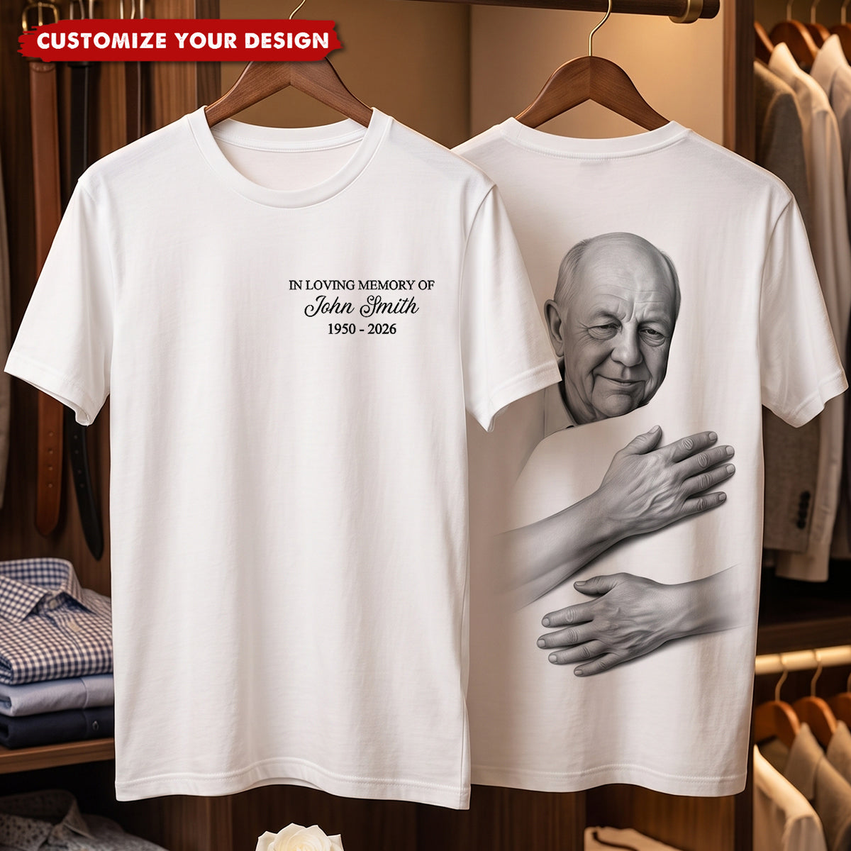 A Hug To Remember Custom Photo - Personalized Shirt