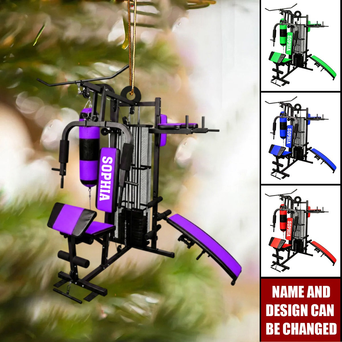 Personalized Weight Plate Ornament - Fitness Celebration Gift