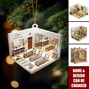 Personalized Pilates Studio Christmas Ornament - Gift For Pilates Teacher Or Enthusiast