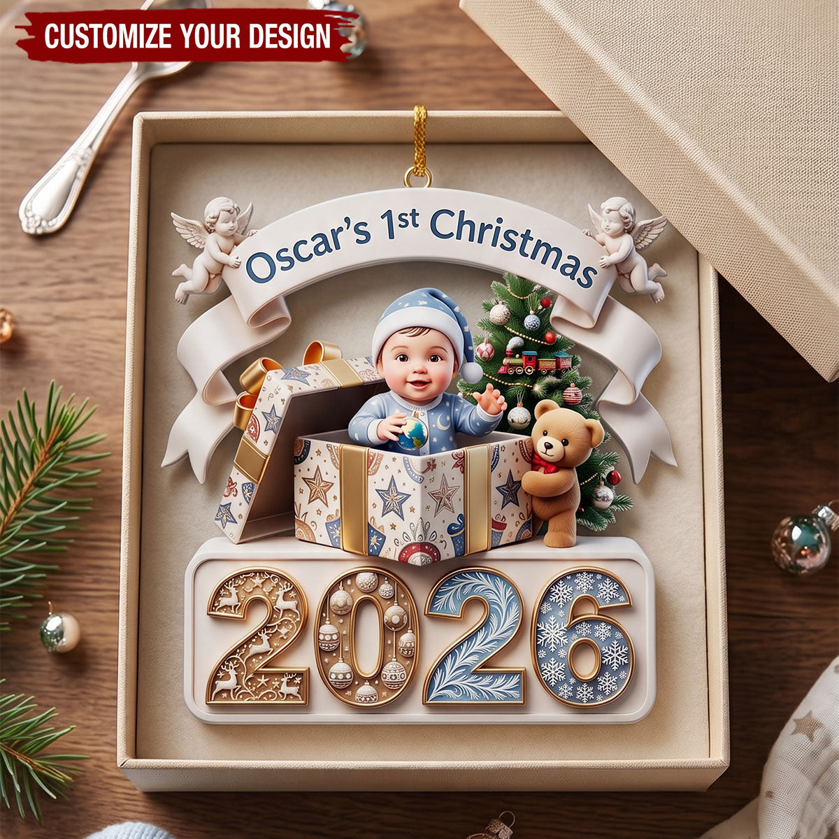 Baby's First Christmas Ornament - New Parents Holiday Present