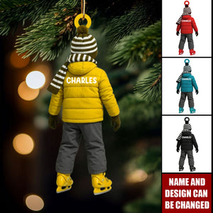 Personalized Skating Kid Ornament - Gift For Ice Skater