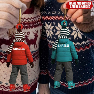 Personalized Skating Kid Ornament - Gift For Ice Skater