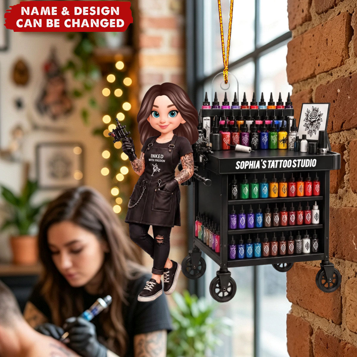 Tattoo Artist Ink Tattoo - Personalized Acrylic Ornament