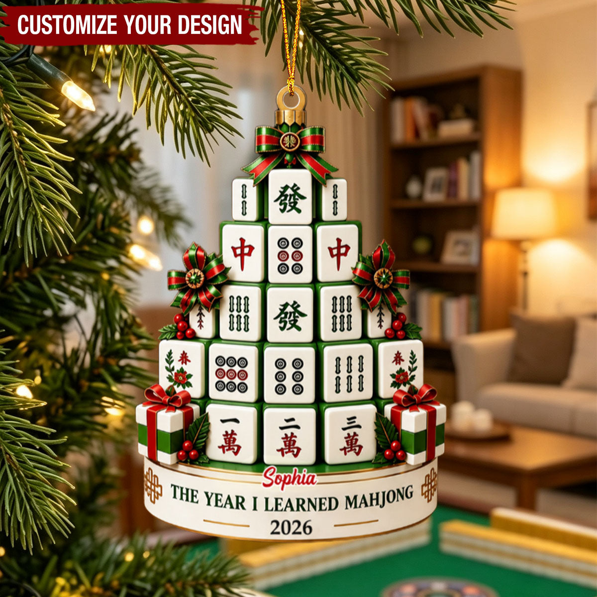 Personalized Year I Learned Mahjong Acrylic Ornament - Mahjong Christmas Ornament
