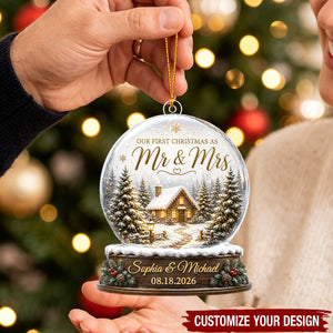 First Christmas Married - Personalized Acrylic Ornament