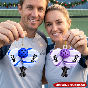 Personalized Pickleball Paddle Ornament - Player Gifts