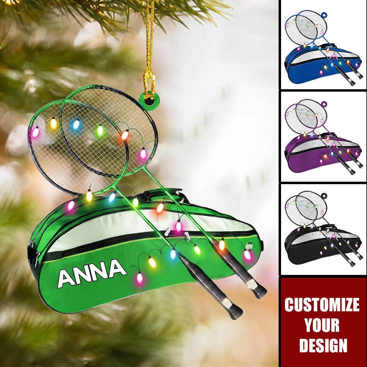 Personalized Badminton Ornament - Badminton Sports Lover Holiday Keepsake