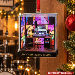 Personalized Recording Studio Ornament - Musician Sound Engineer Gift