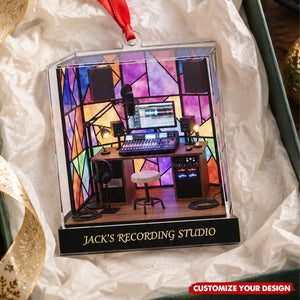 Personalized Recording Studio Ornament - Musician Sound Engineer Gift