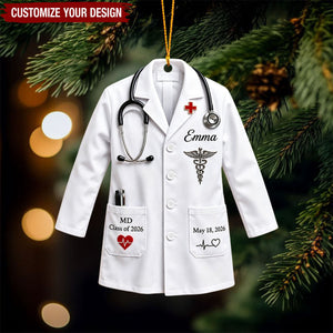 White Coat Ceremony Ornament - Doctor Christmas Gift