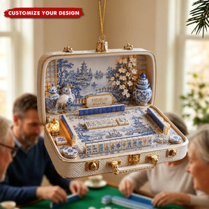 Chinoiserie Mahjong Ornament - Elegant Holiday Gift For Mahjong Lovers