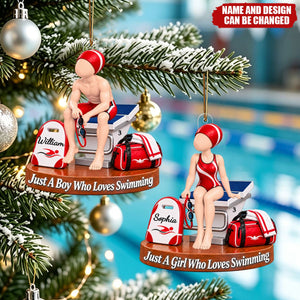Just A Person Who Loves Swimming - Personalized Gift For Swimmers