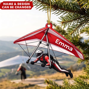 Personalized Hang Gliding Ornament - Adventure Sport Holiday Keepsake