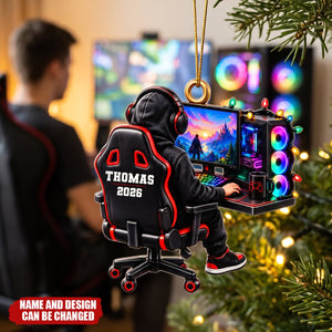 Personalized Acrylic Ornament - PC Gamer Gift