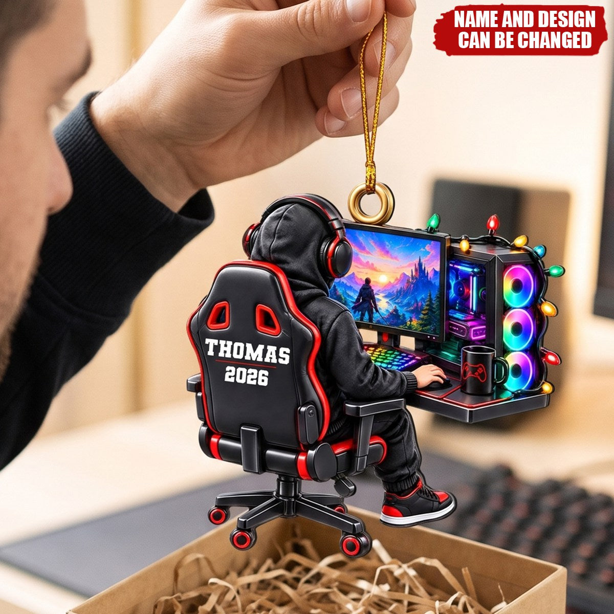 Personalized Acrylic Ornament - PC Gamer Gift