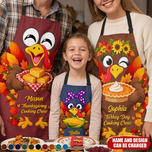 Family Friendsgiving Group Thanksgiving Party - Personalized Apron