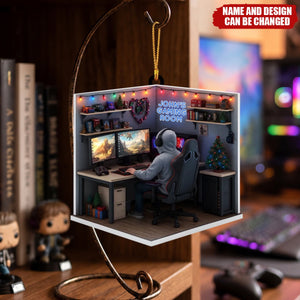 Custom Gaming Room - Personalized Acrylic Ornament