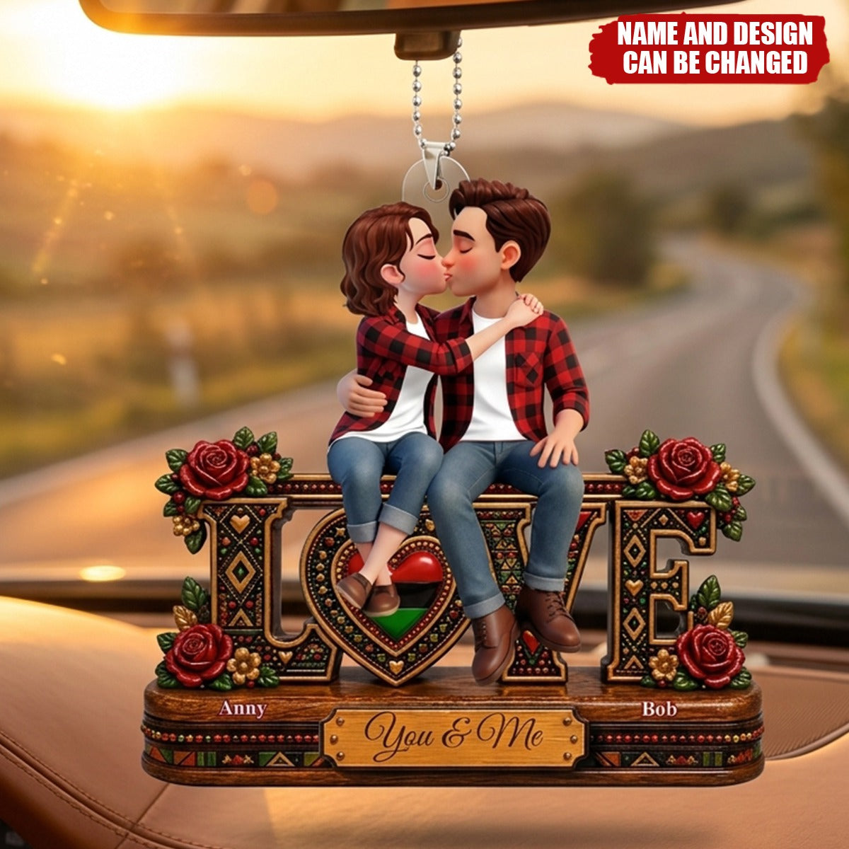 Personalized Ornament - Eternal Love Couple Together - Anniversary Gift For Couple