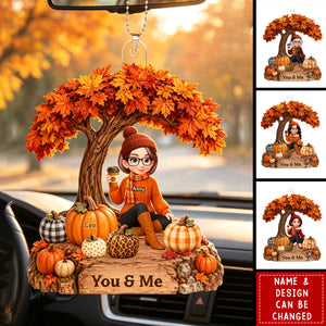 Fall Season Tree Grandma's Little Pumpkins, Personalized Ornament, Fall Decor For Grandma
