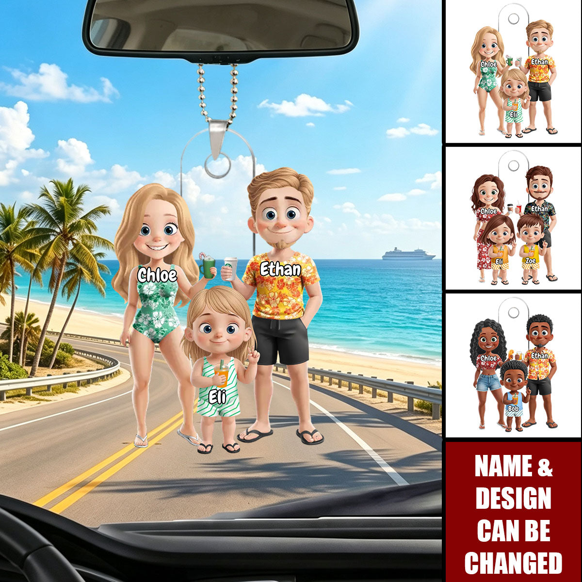 Custom Car Ornament - Personalized Summer Vacation & Travel Gift - Cherish Summer Moments With Loved Ones