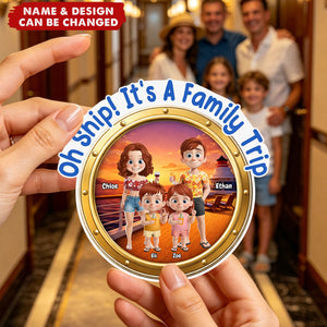 Custom Cruise Ship Door Magnet - Personalized Summer Vacation And Travel Gifts - Summer Days With My Favorite People