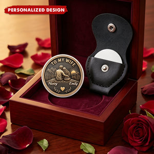 Custom Pocket Hug - Personalized Anniversary Wedding Gifts For Husband And Wife, Him And Her - Love Token Lasts Forever