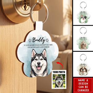 Custom Watercolor Pet Portrait Memorial Gift - Personalized Keychain