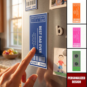 Favorite Concert Ticket Music Lovers Gifts, For Daughters, Friends - Personalized Magnet