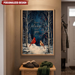Winter Forest We Are Always With You Cardinals - Personalized Poster