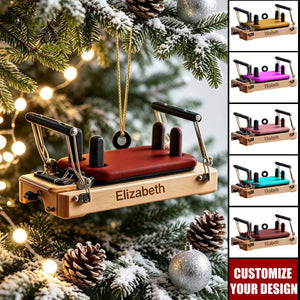 Custom Pilates Reformer Acrylic Ornament, Unique Gift For Pilates Instructor & Lover