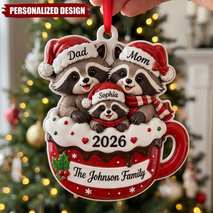 Personalized Family  Christmas Ornament 2026, Custom Dad Mom Kids Names