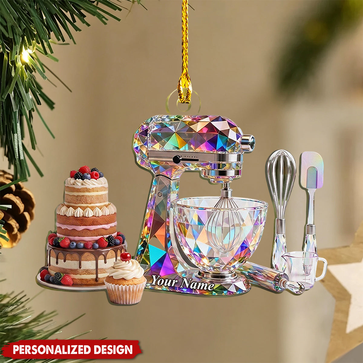 Custom Stand Mixer Ornament, Personalized Baker Gift