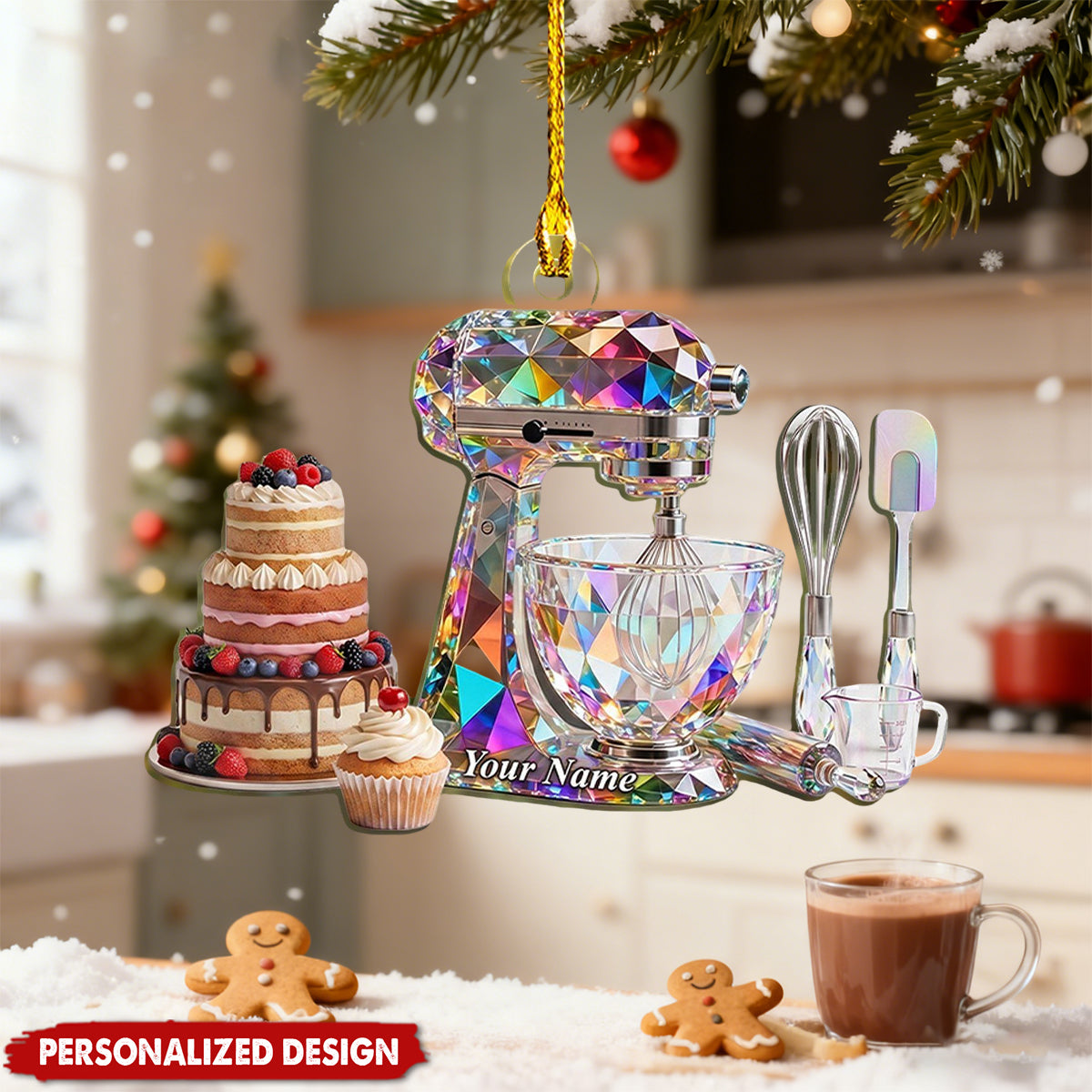 Custom Stand Mixer Ornament, Personalized Baker Gift