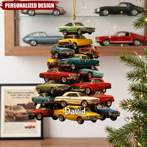 Muscle Car Collection Christmas Ornament, Christmas Car Tree Ornament