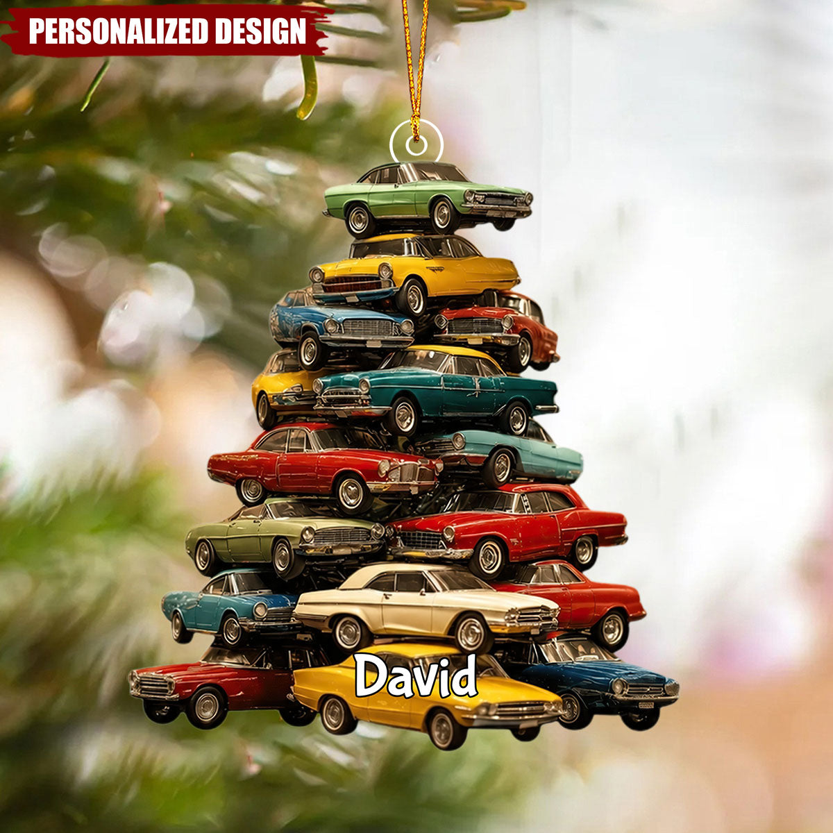 Muscle Car Collection Christmas Ornament, Christmas Car Tree Ornament